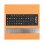 Adesivo para teclado dos EUA, preto com letras brancas. Alterar o layout do idioma do teclado colando rótulos
