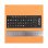 Adesivo para teclado dos EUA, preto com letras brancas. Alterar o layout do idioma do teclado colando rótulos