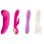 Hugbox Kit De Juguetes Eróticos Succionador De Clítoris/Vibrador Conejito/Vibrador Punto G/Consolador Rosa
