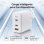 Ksix Carregador de Carga Rápida 2x USB-C + 1x USB-A 65W Branco