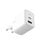 Ksix Cargador de Carga Rápida, Multipuerto 1xUSB-C + 1xUSB 45W Blanco