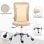 Vinsetto Silla De Oficina De Malla Con Altura Ajustable Beige