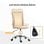 Vinsetto Silla De Oficina De Malla Con Altura Ajustable Beige