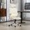 Vinsetto Silla De Oficina De Malla Con Altura Ajustable Y Reposabrazos Beige
