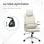 Vinsetto Silla De Oficina De Malla Con Altura Ajustable Y Reposabrazos Beige