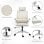 Vinsetto Silla De Oficina De Malla Con Altura Ajustable Y Reposabrazos Beige