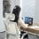 Vinsetto Silla De Oficina De Malla Con Altura Ajustable Y Reposabrazos Beige