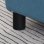 Homcom Reposapiés Salón De Tela De Lino Con Asiento Acolchado Patas Azul Oscuro