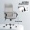 Homcom Silla De Oficina De Malla Con Altura Ajustable Carga 120 Kg Gris Claro