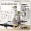 Homcom Tendedero Vertical Plegable de 4 Niveles con 6 Ruedas Negro y Plata