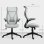 Homcom Silla De Escritorio De Malla Con Altura Ajustable Carga 120 Kg Gris Claro