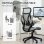 Homcom Silla De Escritorio De Malla Con Altura Ajustable Carga 120 Kg Gris Claro