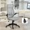 Homcom Silla De Escritorio De Malla Con Altura Ajustable Carga 120 Kg Gris Claro