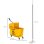 Homcom Cubo De Fregona Con Ruedas Capacidad De 20 L Mopa Amarillo