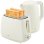 Homcom Tostador Para 2 Rebanadas y Hervidor 2200W 1.7L Crema