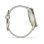 Montre connectée hybride Garmin vívomove Trend avec lunette en acier inoxydable couleur or crème et bracelet en silicone marron