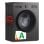 Máquina de lavar roupa LG F4A1009NDK de 9 kg com carga frontal, 1400 rpm, classe A, grafite/prata, com profundidade especial de 49 cm e rearme automático