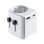 Adaptateur de voyage universel Ewent EW1472 USA/UK/AUS/Chine avec 1x USB-A et 1x USB-C Blanc