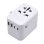 Ewent EW1470 Adaptador de Viaje Universal con 4 Enchufes de Pared + 5 Puertos USB Blanco