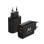 Ewent EW1319 Cargador Rápido con 1x USB-C 20W con Power Delivery + 1x USB-A QC3.0 Negro