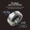 Ksix Saturn Smart Ring, taglia L, 3 giorni di auto, attività e salute, monitoraggio del sonno, 5 ATM, argento