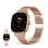 Ksix Smartwatch Iria AMOLED 1.7 2 Correas Metal y Siliciona Modo Deporte y Aalud Rosa