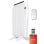 Radiador Eléctrico Evvo Home C4 600W compacto con WiFi, control remoto y temporizador
