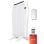 Radiador Eléctrico Evvo Home C4 600W compacto con WiFi, control remoto y temporizador
