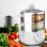 Vaporera eléctrica Cecotec Vapovita SteelPot 1300W 10L acero inoxidable 3 recipientes