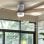 Ventilador de Techo EVVO V550 Wood Wifi Gris Lacado/Madera LED 40W 132cm 6 Velocidades WiFi Resistente Agua