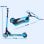 Sportnow Patinete Eléctrico Plegable Motor 120 W Autonomía 6 Km Max 10 Km/h Azul