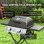 Outsunny Grelhador a Gás Com 2 Queimadores De Aço Inoxidável 2,8 Kw Com Rodas