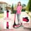 Sportnow Patinete Eléctrico Plegable Motor 120 W Autonomía 6 Km Max 10 Km/h Rojo