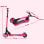 Sportnow Patinete Eléctrico Plegable Motor 120 W Autonomía 6 Km Max 10 Km/h Rosa