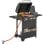 Outsunny Barbacoa De Gas Con 3+1 Quemadores 8,5 Kw Termómetro Mesa Lateral Negro
