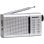 Daewoo DW1037 Radio Portátil AM/FM Plateada con Auriculares y Antena Telescópica