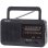 Qubo R-222 Radio Portátil AM/FM Negra con Asa y Alimentación a Pilas o Red