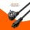 Cabo PcCom Essential Schuko CEE7 para C5 Clover 3 Pinos 1,8m Preto
