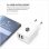 Tech One Tech TEC2403 Cargador de Pared 2xUSB 2.4A + Cable USB-C Blanco