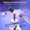 Fifine AmpliGame AM8 Micrófono Dinámico RGB para Streaming y Podcasting USB-C/XLR Blanco