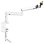 Fifine BM88 Soporte de Brazo para Micrófono de Perfil Bajo para Streaming y Podcasting Metal Blanco