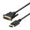 Aisens A125-0366 Cable Conversor DisplayPort a DVI 2m Negro 24K 1920x1080@60Hz