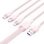 Vention CTRPG Cable USB 2.0 3 en 1 1.5m USB-A/USB-C/Lightning/Micro-B Rosa