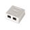 AISENS A139-0302 Roseta de Superficie RJ45 Cat.6 UTP 2 Tomas Blanco