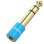 Vention VAB-S01-L Adaptador Jack 6.5 Macho a 3.5 Hembra Azul chapado en oro