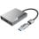 Vention ACXHB USB-C/USB-A auf 2x HDMI 4K 60Hz Konverter 15cm Grau DisplayLink
