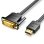 Cable Vention HDMI a DVI 2m Chapado en Oro Blindado Resolución 1080p Negro