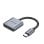Conversor USB Tipo-C Vention BGZHA 2 Puertos Audio y Carga, Aluminio, 0.1m