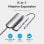 Dockingstation Vention TQDHB USB-C HDMI 4K 3xUSB 1xUSB-C PD 100W 0,15m Grau