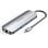 Hub USB-C Vention in alluminio argento, 4 porte USB 3.2, HDMI, Ethernet, lettore SD, 4K, 100 W